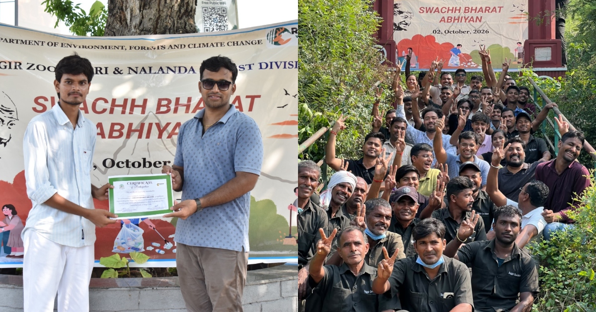 Rajgir Zoo Safari Organises Cleanliness Drive To Mark Gandhi Jayanti, Collects 125 Kg Waste