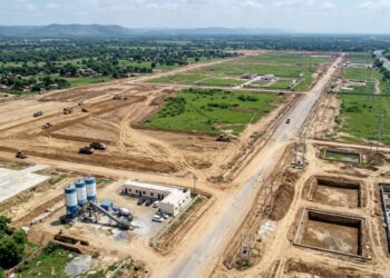 AI Generated Representative Image Of Industrial corridor development site in Dobhi, Gaya, Bihar.