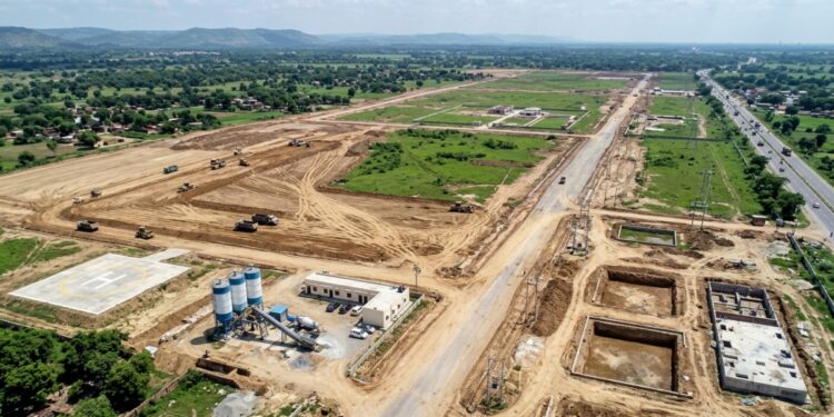 AI Generated Representative Image Of Industrial corridor development site in Dobhi, Gaya, Bihar.