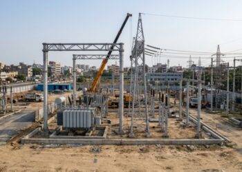 AI Generated Representative Image Of Power substation construction in Patna to improve electricity supply and reduce overloading