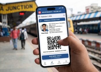 AI Generated Representative Image of RailOne app shareable season ticket facility allowing tickets for multiple passengers