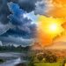 AI Generated Representative image of cloudy skies illustrating Bihar’s October 26 weather forecast, with dry conditions expected before possible rain and thunderstorms later in the week.
