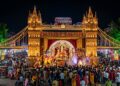 AI Generated Representative image of a London Bridge-themed Durga Puja pandal in Patna