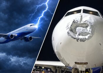 Indigo aircraft lightning damage