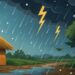 Representative image of dark rain clouds and thunderstorms over Bihar