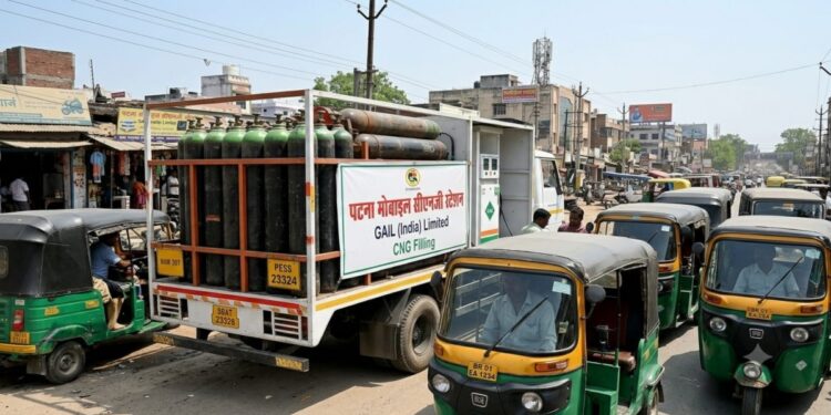 AI Generated Representative Image of Mobile CNG van planned by GAIL to ease fuel supply and queues at CNG stations in Patna