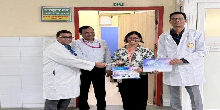 AIIMS Patna’s Dr Vyakhya Gupta wins the Silver Young Surgeon Award at an international conference in Bangkok.