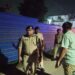 Police investigate the site of the alleged acid attack on a woman doctor in Begusarai, Bihar.