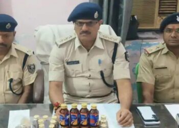 Police seize 24,960 bottles of intoxicating cough syrup from a warehouse in Fatuha, Patna district.