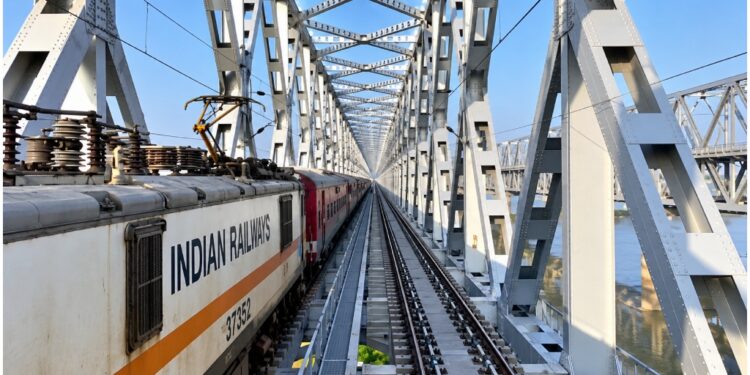 New Double-Line Rail Bridge At Mokama Begins Operations, First Train Crosses Ganges