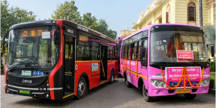 Patna Gets 27 New E-Buses, Including Eight Pink Buses For Women