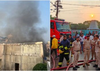 Fire Breaks Out At Patna Junction’s Chandni Market Warehouse During Welding