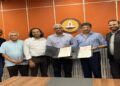 BSSA and IIT Madras representatives during the MoU signing to use AI and data analytics for sports talent identification in Bihar