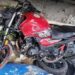 motorcycle involved in a road accident on the Mokama four-lane
